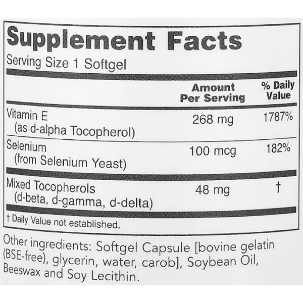 Вітамін E Protocol for Life Balance Vitamin E-400 268 mg 120 Softgels