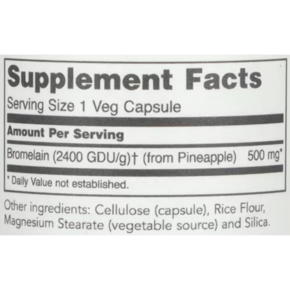 Бромелайн Protocol for Life Balance Bromelain, 2400 GDU/g 500 mg 90 Veg Caps