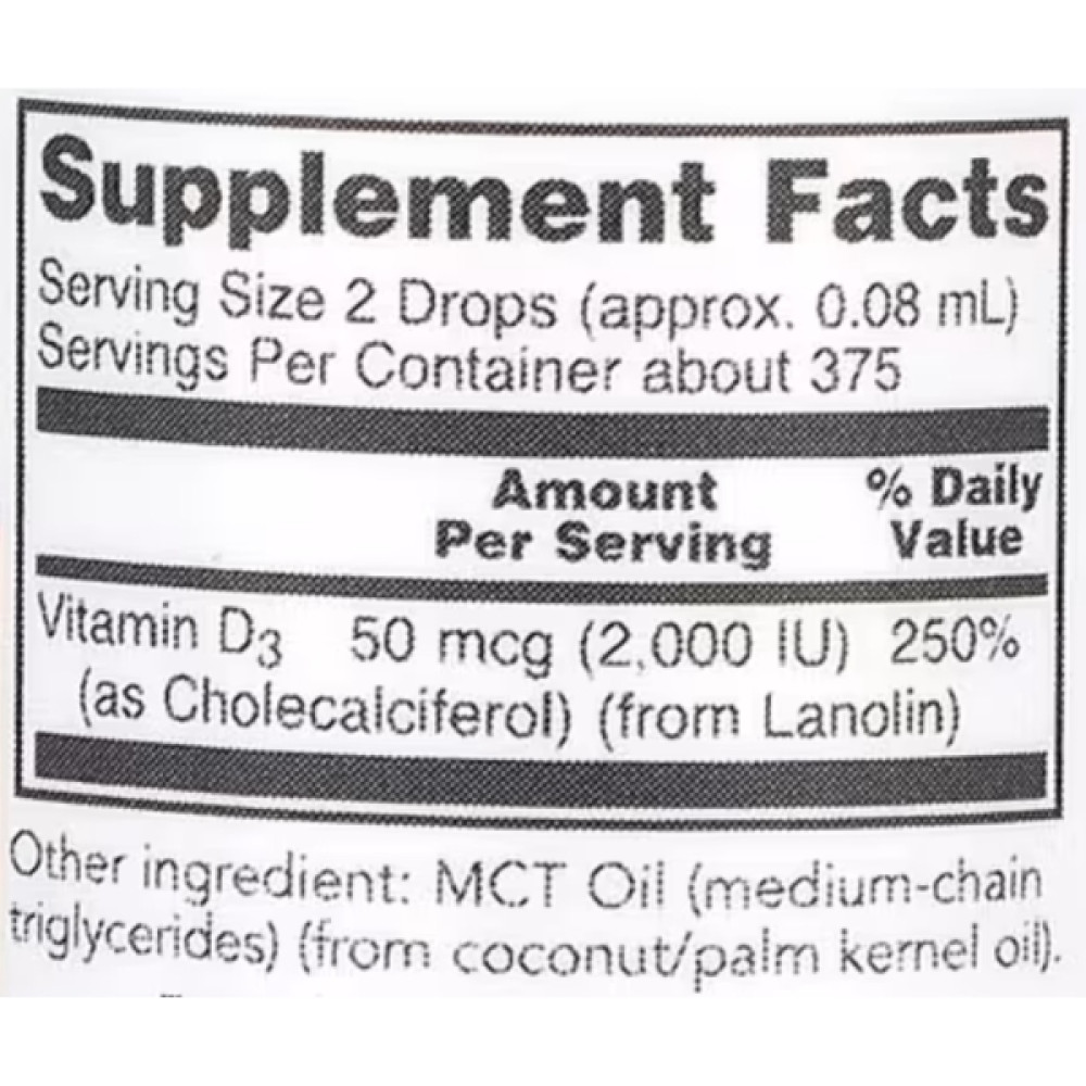 Вітамін D Protocol for Life Balance Liquid Vitamin D3, Extra Strength , 2,000 IU 30 ml /375 servings/