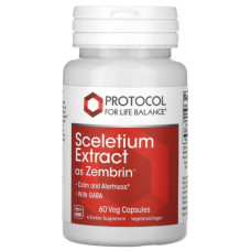Комплекс для профілактики нервової системи Protocol for Life Balance Sceletium Extract As Zembrin 60 Veg Caps Комплекс для профілактики нервової системи Protocol for Life Balance Sceletium Extract As Zembrin 60 Veg Caps