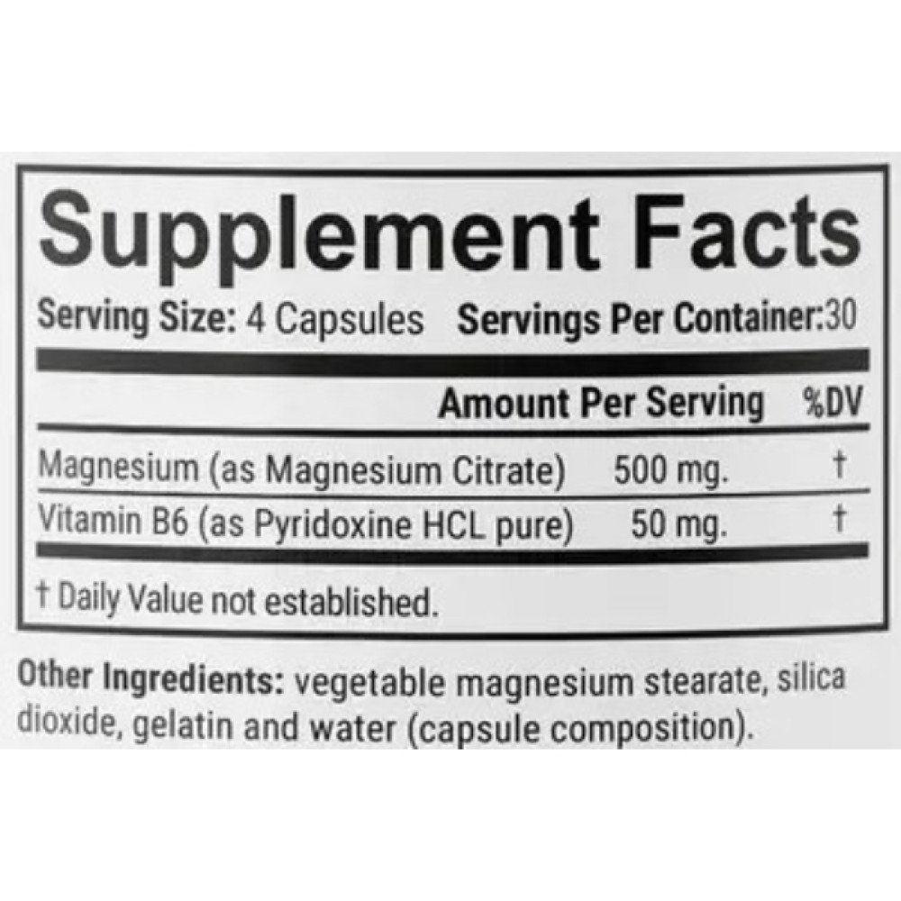 Вітамінно-мінеральний комплекс En`vie Lab Magnezium Citrate + B6 2250 mg 120 Caps