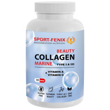 Хондропротектор (для спорту) SPORT-FENIX Beauty Marine Collagen Type 1&3 + Vitamin А,  Vitamin C 120 Caps