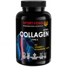 Хондропротектор (для спорту) SPORT-FENIX ARTRO+ Collagen Type 2 D3 Vitamin C Gyaluronic Acid 120 Caps
