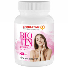 Комплекс для шкіри, волосся, нігтів SPORT-FENIX Biotin & Hyaluronic Acid 90 Caps