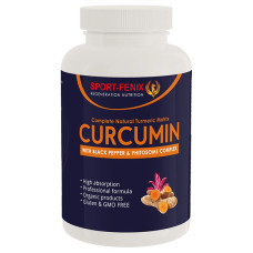 Куркумін для спорту SPORT-FENIX Curcumin With Black Pepper & Phitosome Complex 120 Caps