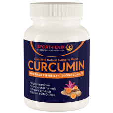 Куркумін для спорту SPORT-FENIX Curcumin With Black Pepper & Phitosome Complex 90 Caps