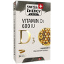 Вітамін D Swiss Energy Vitamin D3 600 IU 30 Veg Caps