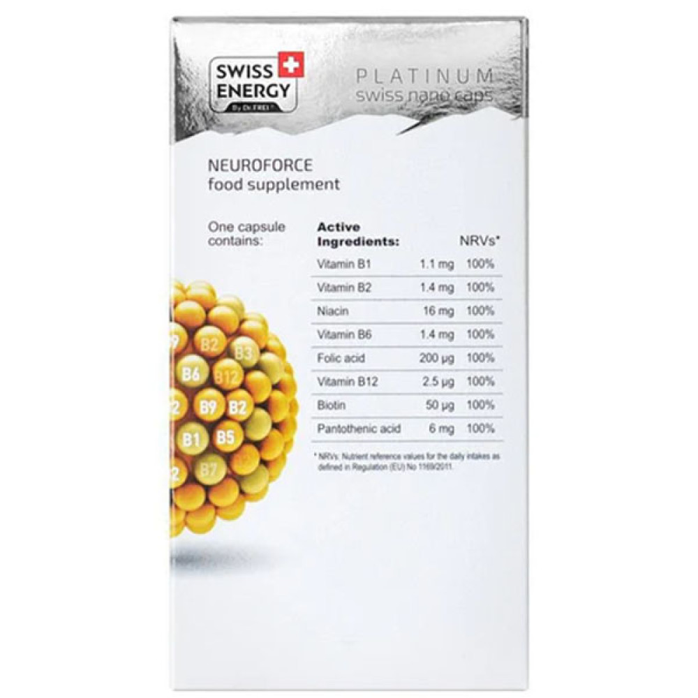 В комплекс Swiss Energy NEUROFORCE Vitamin B-Complex 30 Caps