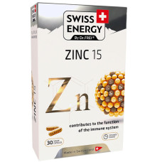 Мікроелемент Цинк Swiss Energy Zinc 15 mg 30 Veg Caps
