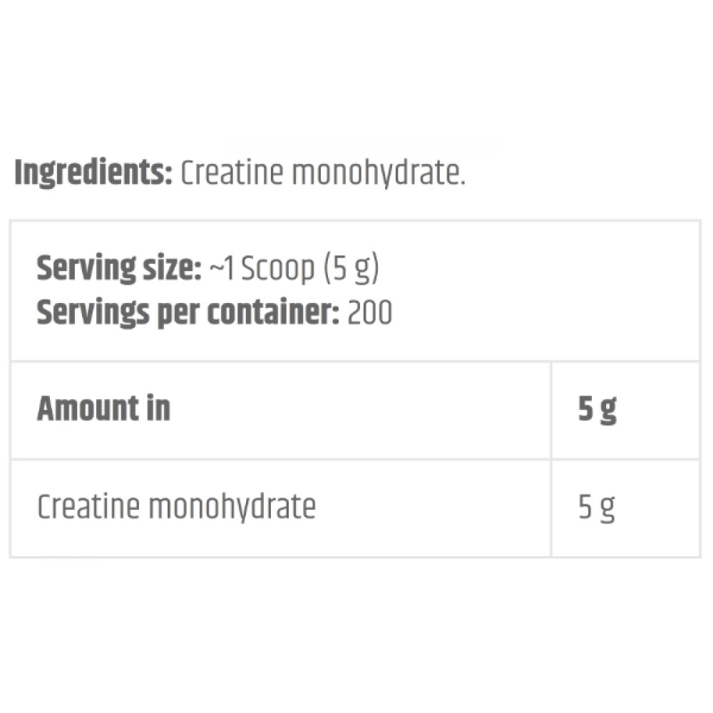 Креатин моногідрат Kevin Levrone Gold Creatine 1000 g /200 servings/ Unflavored