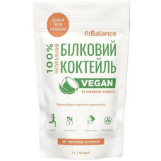 Протеїн FitBalance 100% Натуральний Білковий Коктейль Vegan 1000 g /40 порцій/ Кокос