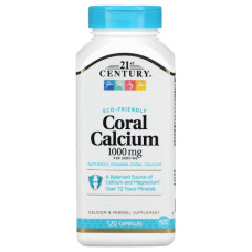 Мікроелемент Кальцій 21st Century Coral Calcium 1000 mg 120 Caps