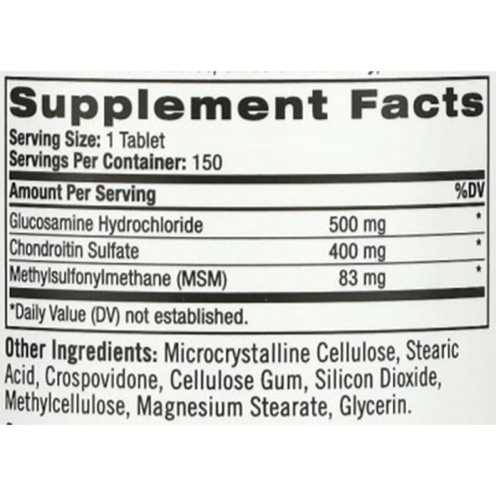 Препарат для суглобів та зв'зок Natrol Glucosamine, Chondroitin & MSM 150 Tabs