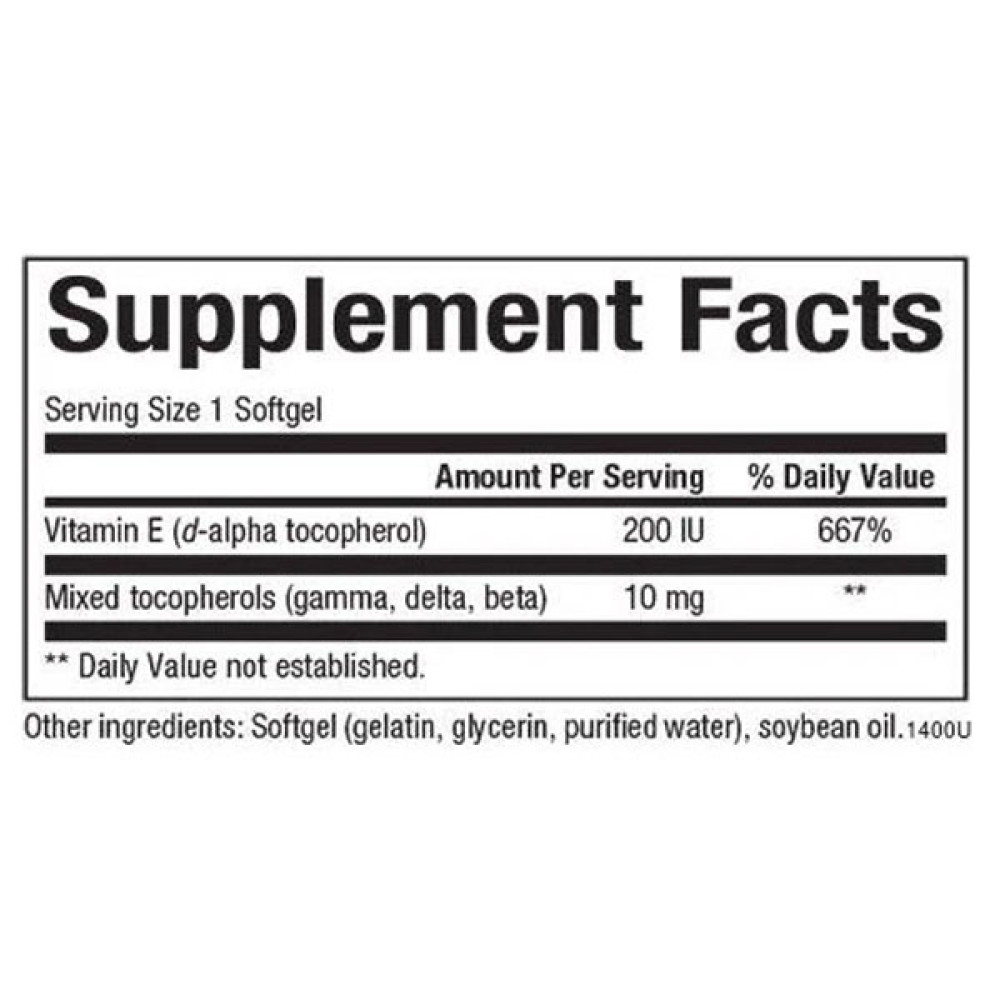 Вітамін E Natural Factors Mixed Vitamin E 200 IU 134 mg 90 Softgels
