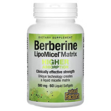 Барбарис Natural Factors Berberine LipoMicel Matrix, Higher Absorption 500 mg 60 Softgels