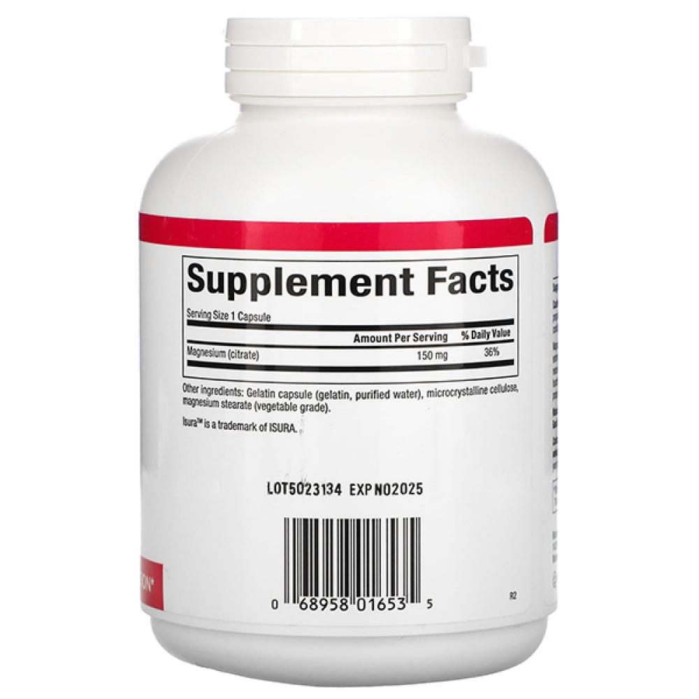 Мікроелемент Магній Natural Factors Magnesium Citrate 150 mg 180 Caps
