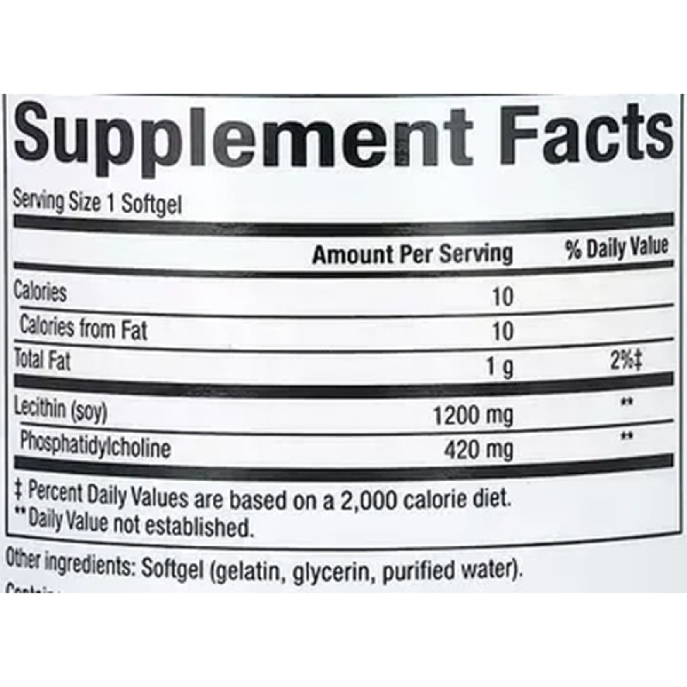 Лецитин Natural Factors Phosphatidyl Choline (PC) 420 mg 90 Softgels