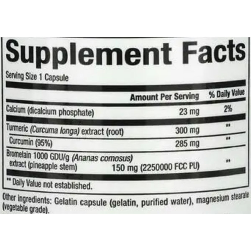 Куркума Natural Factors Turmeric & Bromelain 450 mg 90 Caps