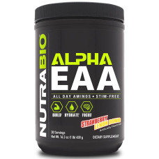 Амінокомплекс для спорту NutraBio Alpha EAA 458 g /30 servings/ Strawberry Lemon Bomb