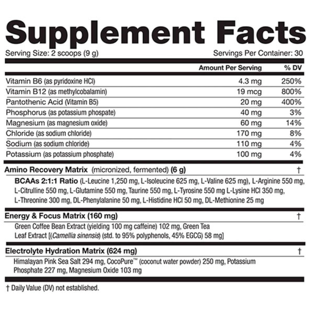Амінокомплекс для спорту NutraBio Amino Kick 270 g /30 servings/ Baja Burst