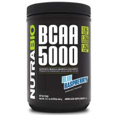 Амінокислота BCAA для спорту NutraBio BCAA 5000 444 g /60 servings/ Blue Raspberry