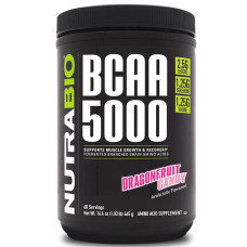 Амінокислота BCAA для спорту NutraBio BCAA 5000 465 g /60 servings/ Dragon Fruit Candy