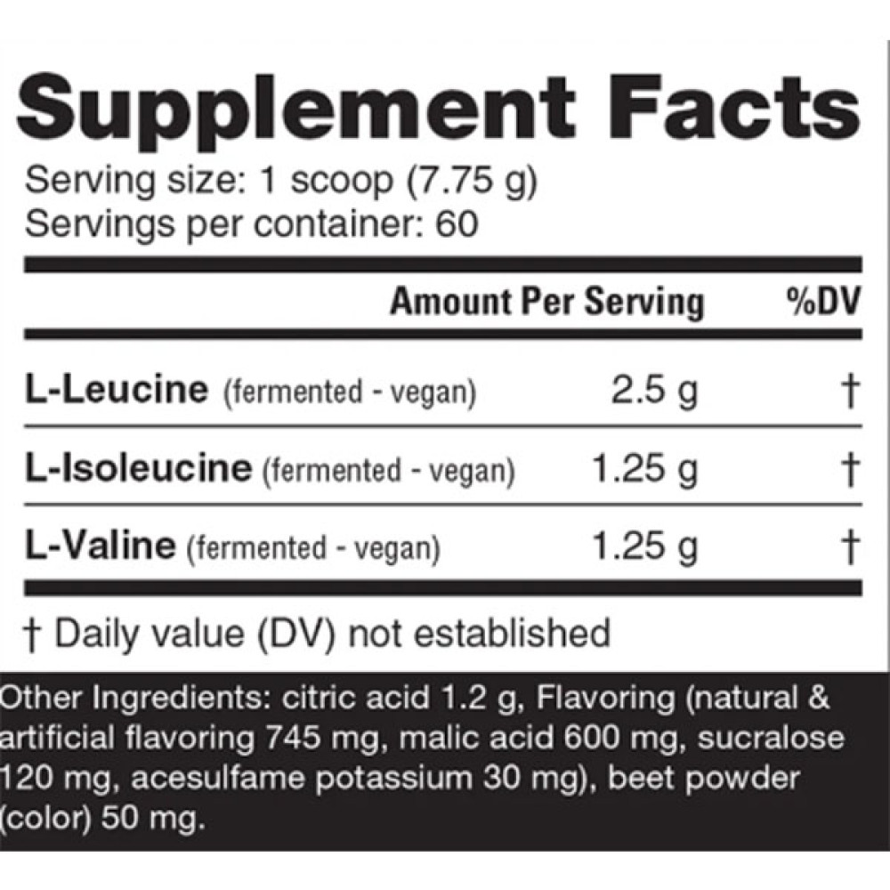 Амінокислота BCAA для спорту NutraBio BCAA 5000 465 g /60 servings/ Dragon Fruit Candy