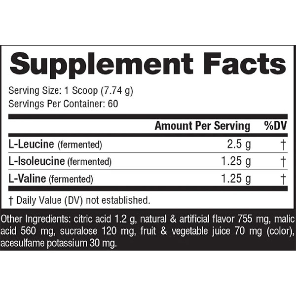 Амінокислота BCAA для спорту NutraBio BCAA 5000 464 g /60 servings/ Grape Berry Crush