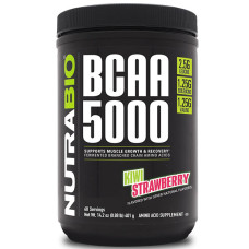 Амінокислота BCAA для спорту NutraBio BCAA 5000 401 g /60 servings/ Kiwi Strawberry