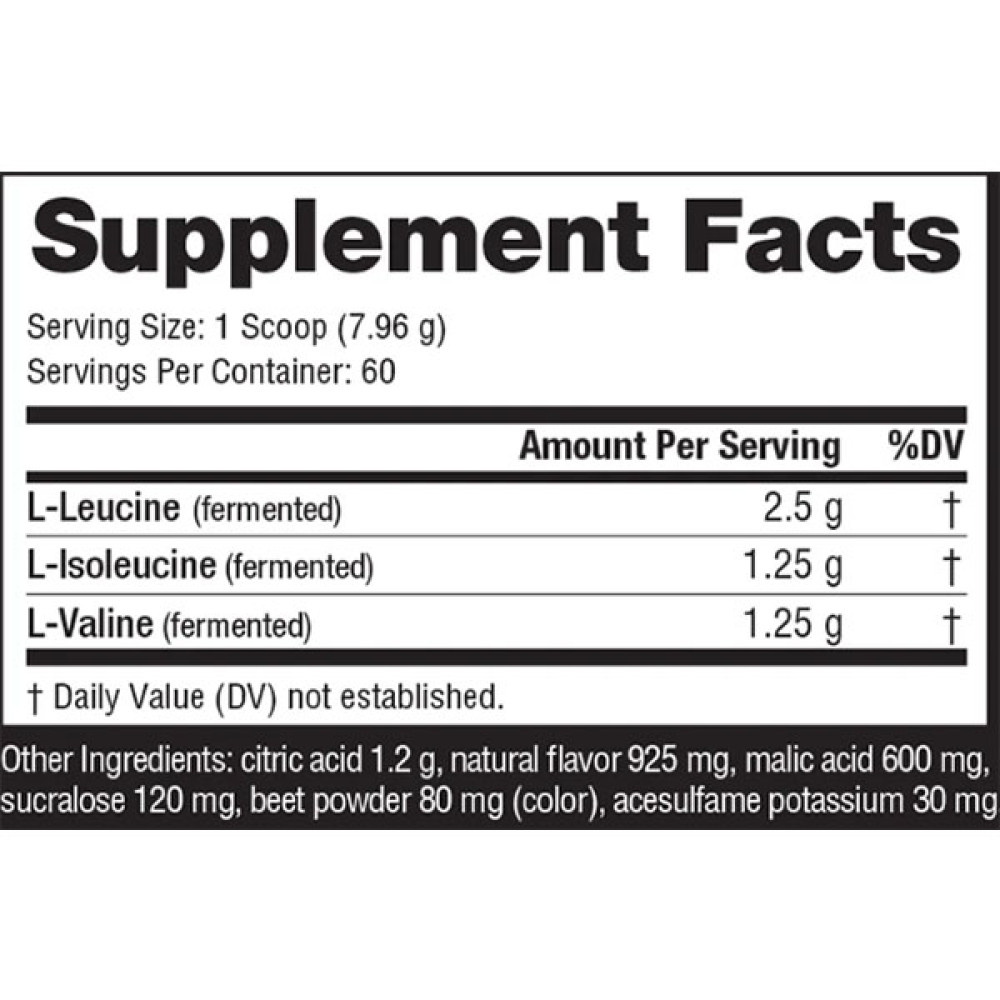 Амінокислота BCAA для спорту NutraBio BCAA 5000 477 g /60 servings/ Strawberry Lemon Bomb