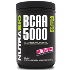 Амінокислота BCAA для спорту NutraBio BCAA 5000 380 g /60 servings/ Watermelon