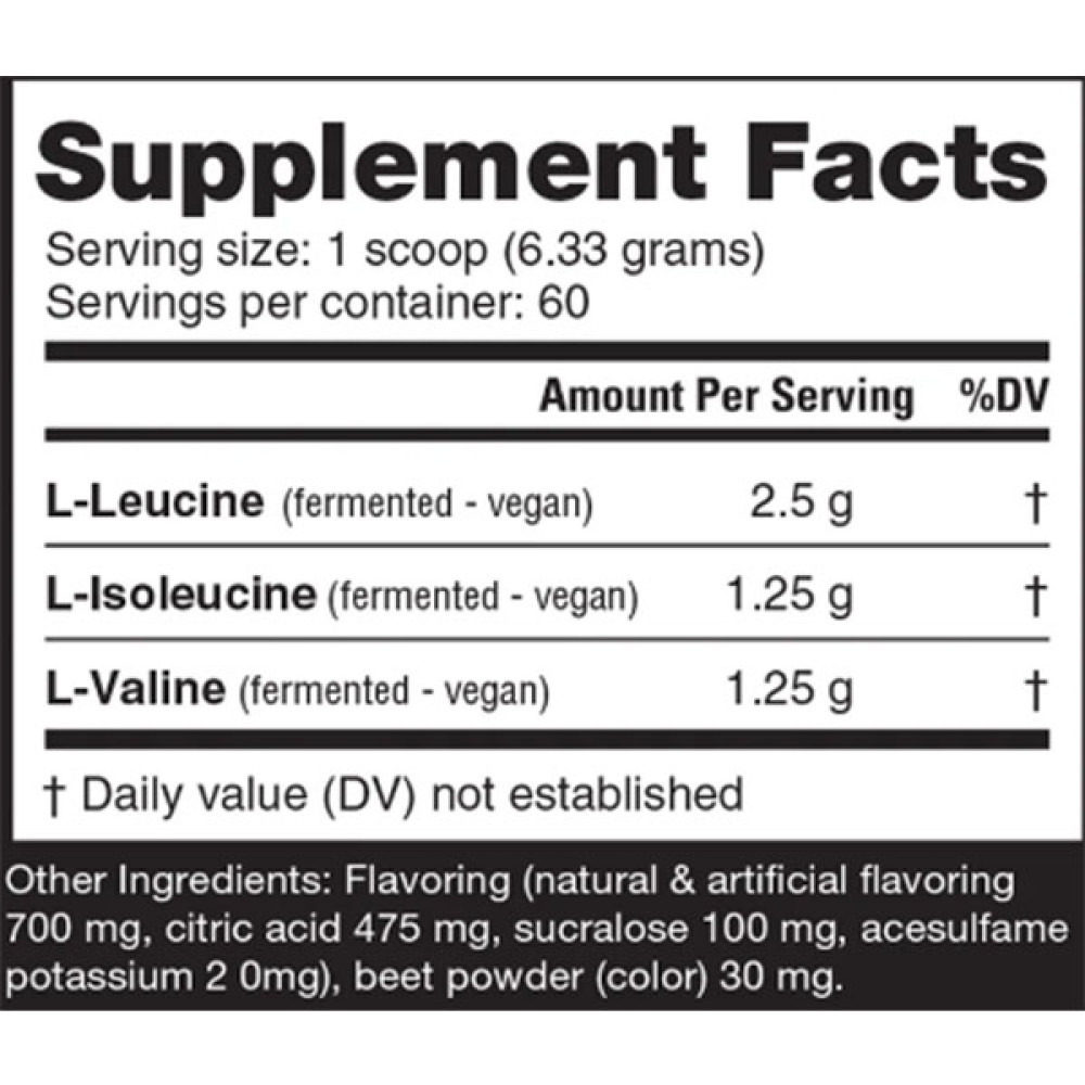 Амінокислота BCAA для спорту NutraBio BCAA 5000 380 g /60 servings/ Watermelon