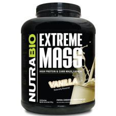Гейнер NutraBio Extreme Mass High Protein & Carb Mass Gainer 2722 g /15,6 servings/ Vanilia