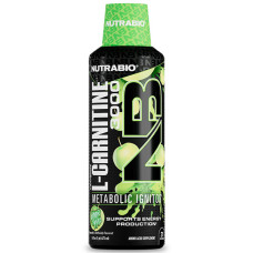 Жироспалювач для спорту NutraBio L-Carnitine 3000 Liquid 473 ml /31 servings/ Green Apple