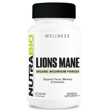 Грибний комплекс NutraBio Lion's Main Organic Mushroom Powder 500 mg 60 Caps Грибний комплекс NutraBio Lion's Main Organic Mushroom Powder 500 mg 60 Caps