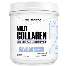 Хондропротектор (для спорту) NutraBio Multi Collagen Skin, Hair,Nail & Joint Support 405 g /40 servings/ Unflavored
