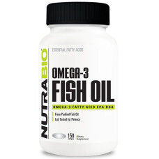 Омега для спорту NutraBio Omega 3 Fish Oil 150 Softgels