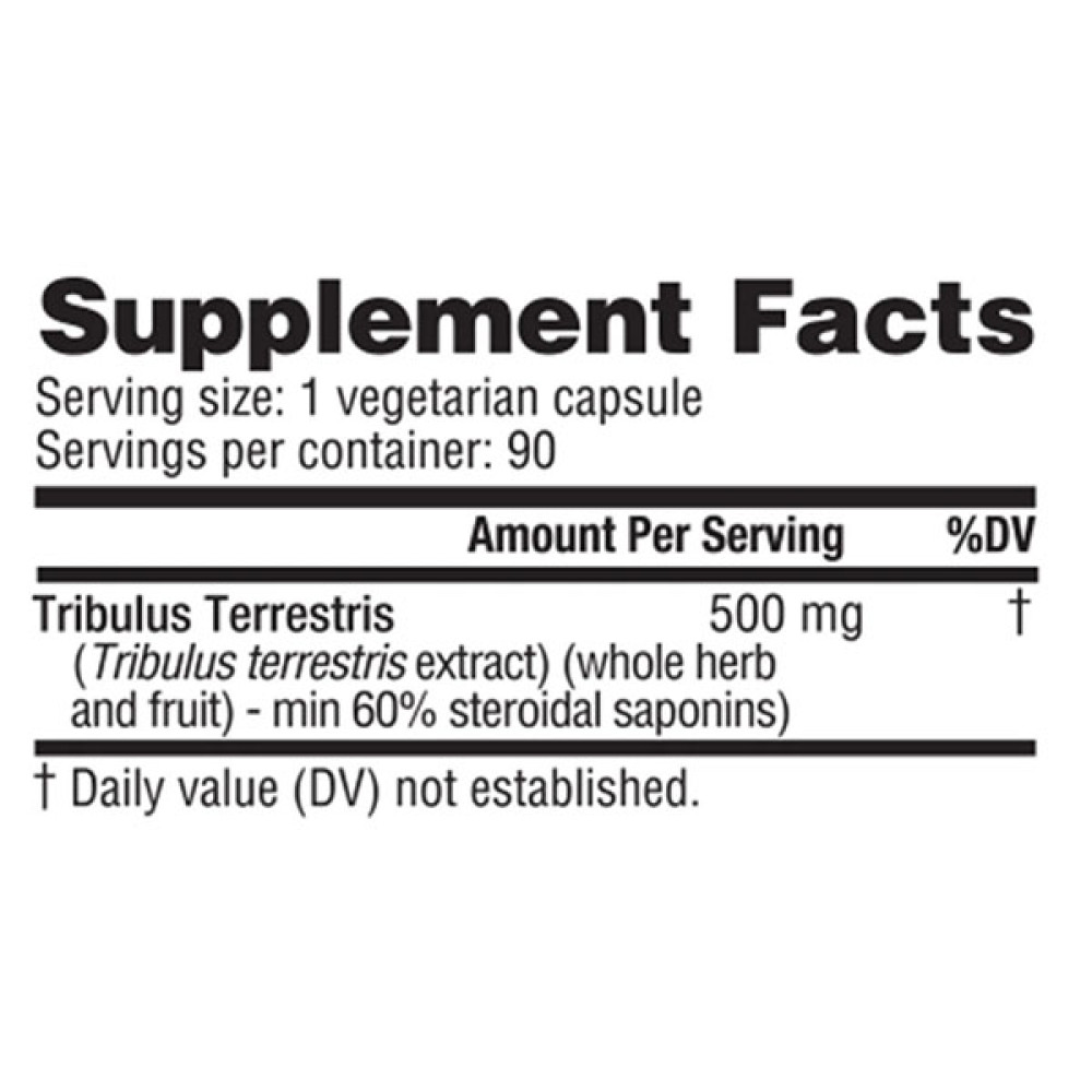 Трибулус NutraBio Tribulus Terrestris 60% Steroidal Saponins 90 Caps