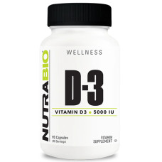 Вітамін D для спорту NutraBio Vitamin D3 5000 IU 90 Caps