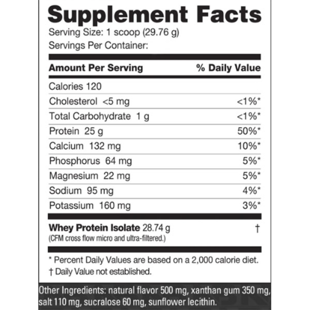 Протеїн NutraBio Whey Protein Isolate 2268 g /76 servings/ Alpine Vanilla