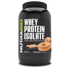 Протеїн NutraBio Whey Protein Isolate 907 g /30 servings/ Cinnamon Sugar Donut