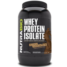 Протеїн NutraBio Whey Protein Isolate 907 g /30 servings/ Dutch Chocolate
