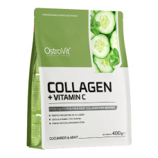 Хондропротектор (для спорту) OstroVit Collagen + Vitamin C 400 g /40 servings/ Cucumber Mint
