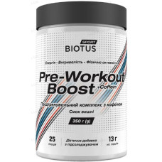 Комплекс до тренування Biotus Pre-workout Boos + Coffein 350 g /25 servings/ Cherry Комплекс до тренування Biotus Pre-workout Boos + Coffein 350 g /25 servings/ Cherry