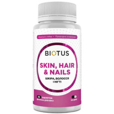 Комплекс для шкіри, волосся, нігтів Biotus Skin, Hair & Nails 60 Tabs