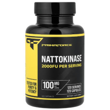 Комплекс для профілактики тиску та кровообігу Primaforce Nattokinase 2000 FU per seving 100 mg 120 Caps