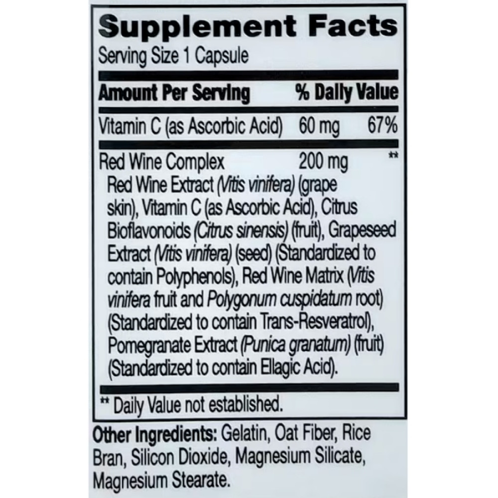 Ресвератрол 21st Century Resveratrol Red Wine Extract 90 Caps