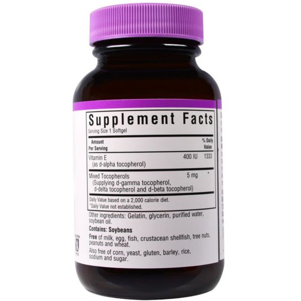 Вітамін E Bluebonnet Nutrition Natural Vitamin E 400IU 50 Caps