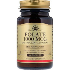Фолієва кислота Solgar Folate 1000 mcg (as Metafolin) 60 Tabs