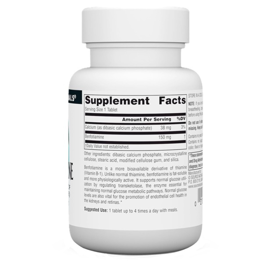 Тіамін Source Naturals Benfotiamine 150 mg 60 Tabs